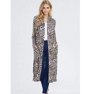 LAST 1 Hera Leopard Kimono Cardigan with Belt
